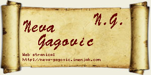 Neva Gagović vizit kartica